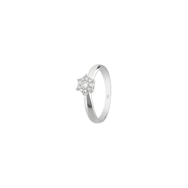 Дамски пръстен бяло злато с диаманти Bliss 20081278