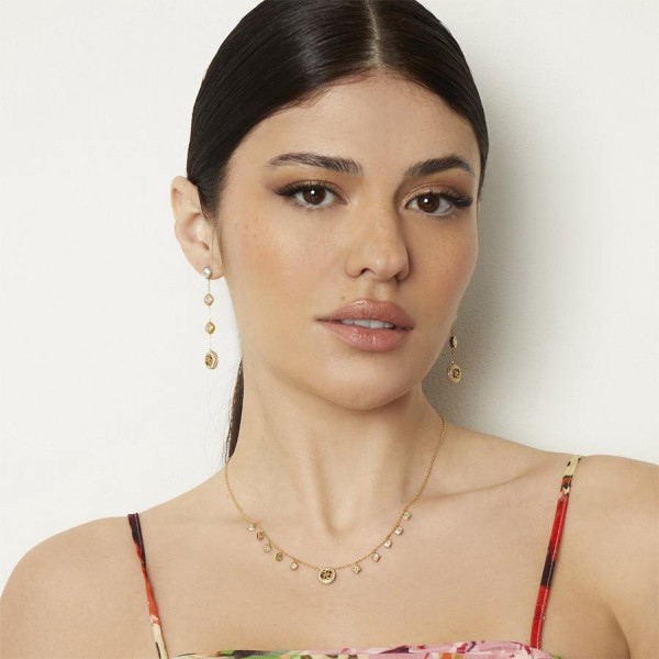 Дамски обеци с емайл Guess JUBE04152JWYGMCT/U