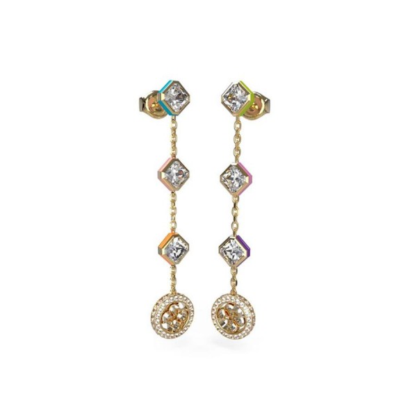 Дамски обеци с емайл Guess JUBE04152JWYGMCT/U