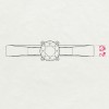 Дамски пръстен от розово злато с диамант 0.40Ct