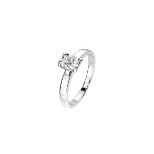 Дамски пръстен от бяло злато с диамант 0.30Ct