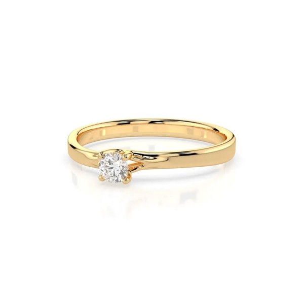 Златен дамски пръстен с диамант 0.10Ct Cara Diamanti K101-10014Y(3.0)/14K