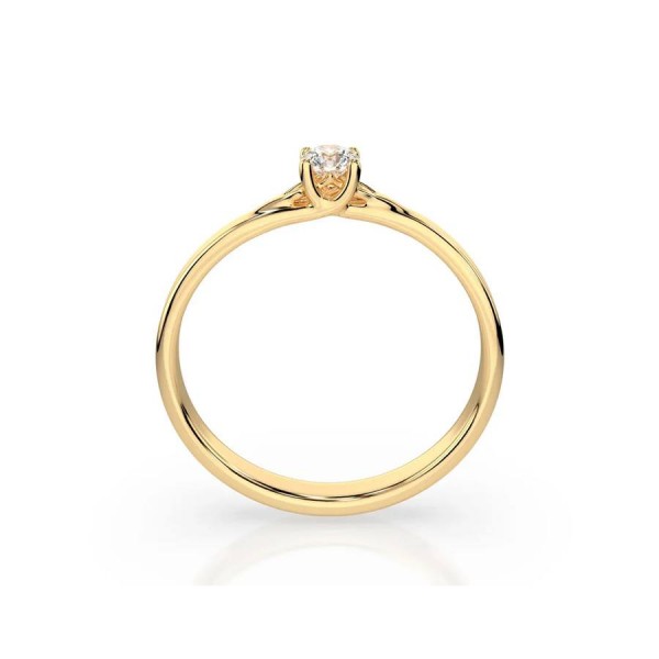 Златен дамски пръстен с диамант 0.10Ct Cara Diamanti K101-10014Y(3.0)/14K
