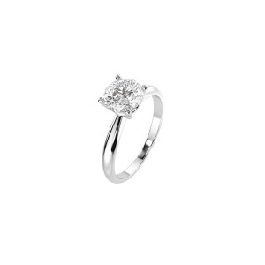 Дамски пръстен от бяло злато с диамант 0.70Ct