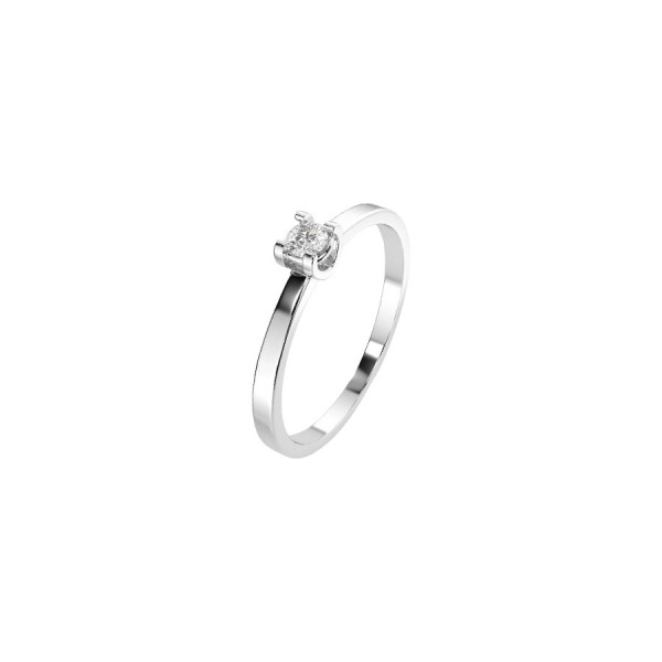 Дамски пръстен от бяло злато с диамант 0.10Ct Cara Diamanti K101-10022W(3.0)/14K