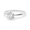 Дамски пръстен от бяло злато с диамант 0.3Ct