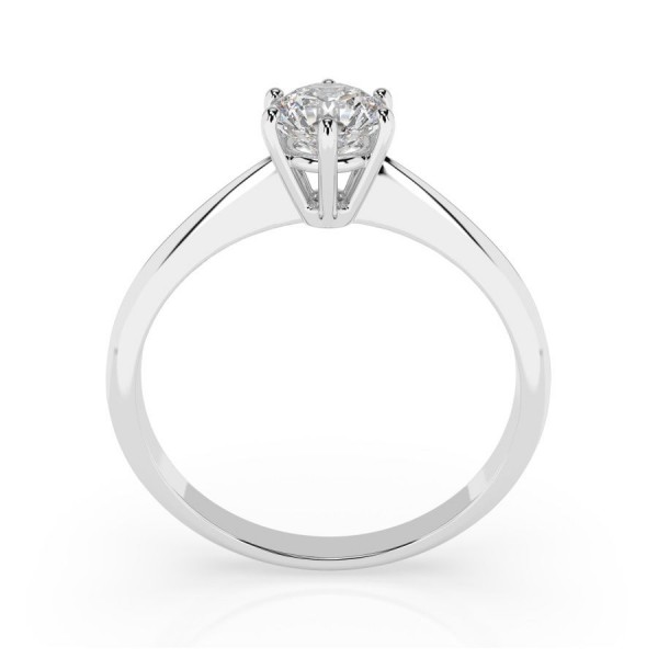 Дамски пръстен от бяло злато с диамант 0.3Ct