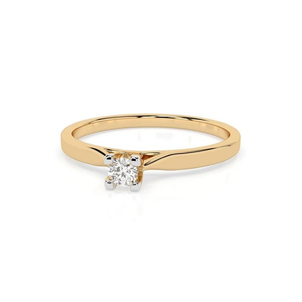 Златен дамски пръстен с диамант 0.06Ct Cara Diamanti K101-10034Y(2.5)/14K