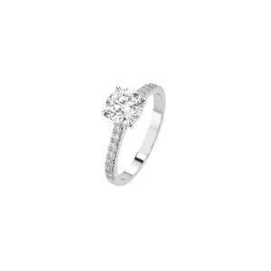 Дамски пръстен от бяло злато с диаманти 0.70Ct и 0.21Ct Cara Diamanti K101-10094W(5.7)/14K
