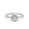 Дамски пръстен от бяло злато с диаманти 0.29Ct и 0.50Ct