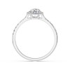 Дамски пръстен от бяло злато с диаманти 0.29Ct и 0.50Ct