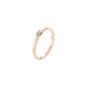 Дамски пръстен от розово злато с диамант 0.10Ct Cara Diamanti K101-10117R(3.0)/14K