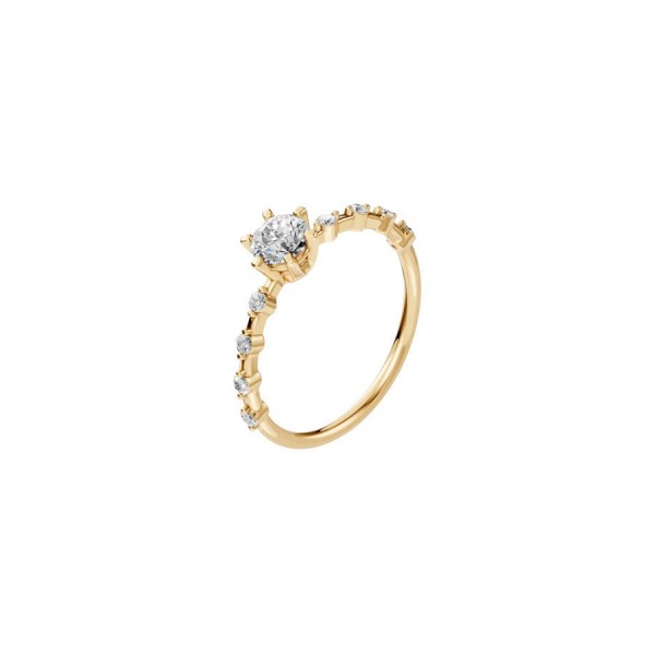 Златен дамски пръстен с диаманти 0.30Ct и 0.16Ct Cara Diamanti K101-10144Y(4.2)/14K