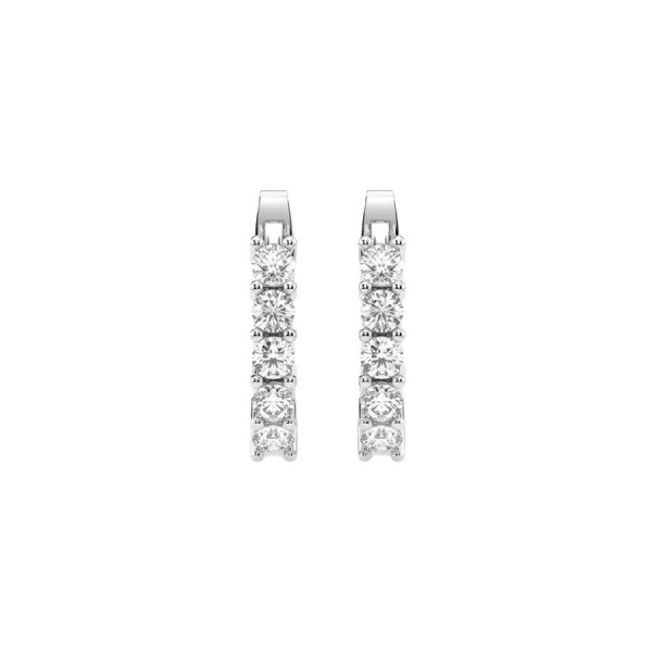 Дамски обеци от бяло злато с диаманти 0.60Ct Cara Diamanti K102-10098W(2.5)/14K