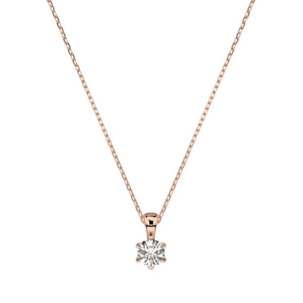 Дамско колие от розово злато с диамант Cara Diamanti K104-10004R