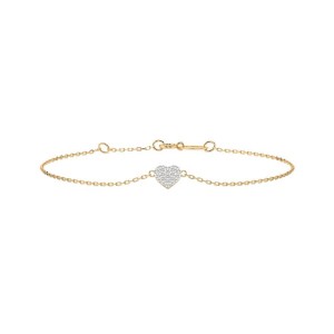 Златна дамска гривна с диаманти 0.09Ct Cara Diamanti K105-10012Y/14K