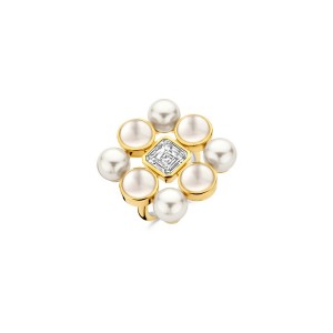 Сребърен дамски пръстен с перли Ti Sento 12324YP