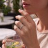 Дамски пръстен от бяло злато с диаманти Bliss 20108557