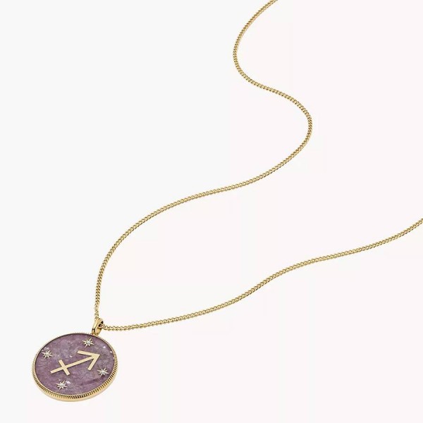 Дамско колие зодия Стрелец с аметист Fossil JF04846710
