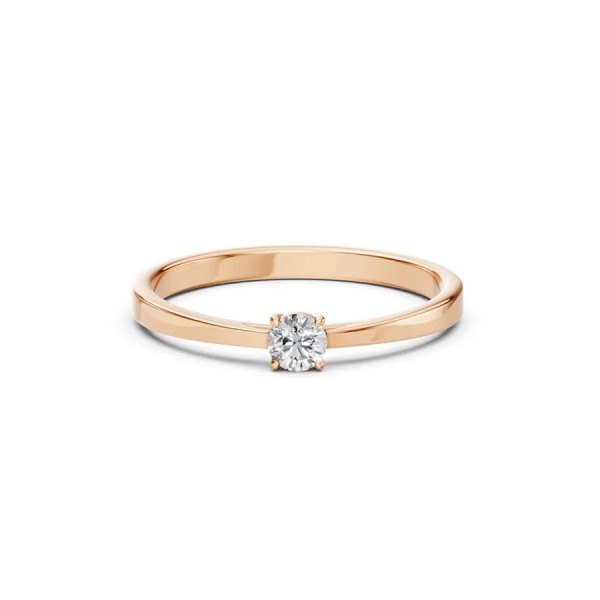 Дамски пръстен от розово злато с диамант 0.15Ct Cara Diamanti K101-10012/1R(3.4)/14K