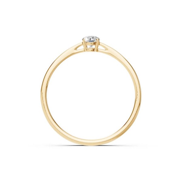 Златен дамски пръстен с диамант 0.15Ct Cara Diamanti K101-10012/1Y(3.4)/14K