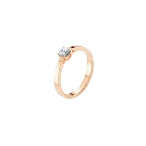 Дамски пръстен от розово злато с диамант 0.35Ct K101-10012R(4.5)