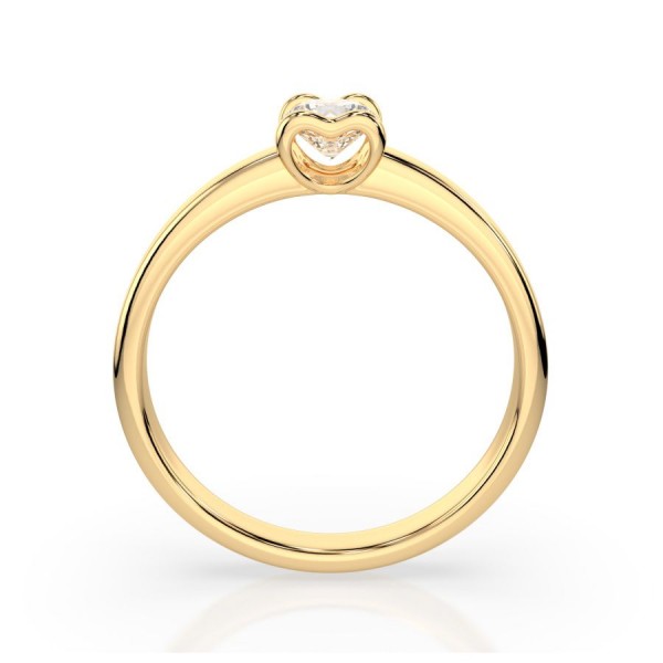 Златен дамски пръстен с диамант 0.30Ct