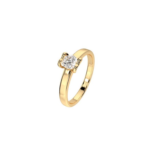 Златен дамски пръстен с диамант 0.30Ct