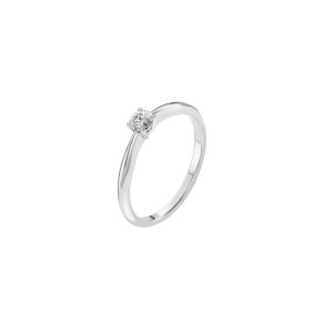 Дамски пръстен от бяло злато с диамант 0.06Ct Cara Diamanti K101-10021W(2.5)/14K