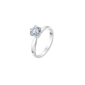Дамски пръстен от бяло злато с диамант 1.00Ct Cara Diamanti K101-10040W(6.5)/14K