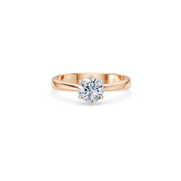 Дамски пръстен от розово злато с диамант 1.00Ct Cara Diamanti K101-10151R(6.5)/14K