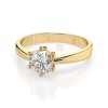 Златен дамски пръстен с диамант 0.4Ct