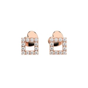 Дамски обеци от розово злато с диаманти 0.14Ct Cara Diamanti K102-10053R/14K