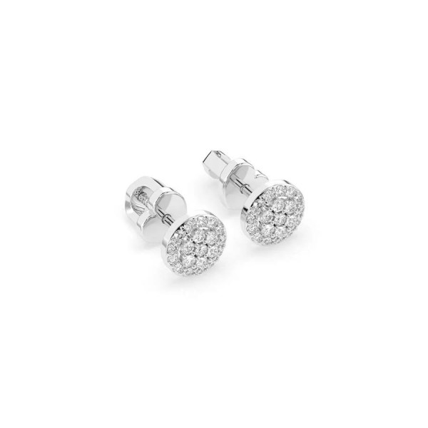 Дамски обеци от бяло злато с диаманти 0.16Ct и 0.14Ct Cara Diamanti K102-10072W/14K