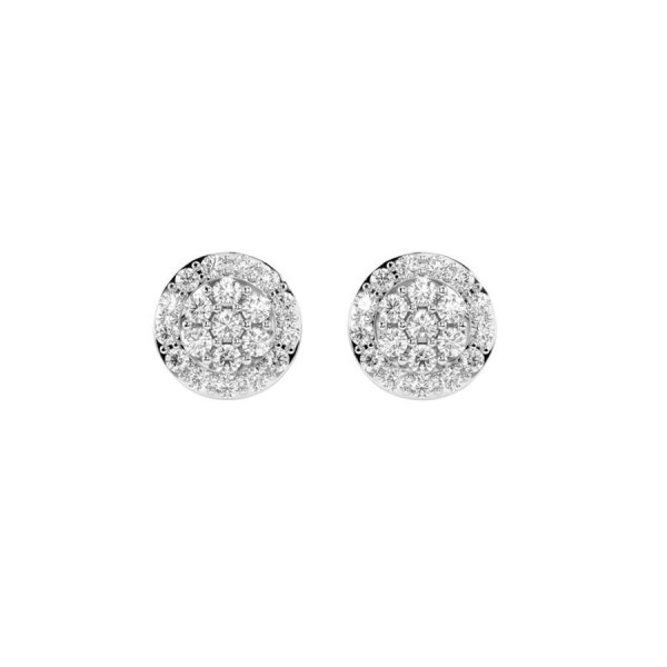 Дамски обеци от бяло злато с диаманти 0.16Ct и 0.14Ct Cara Diamanti K102-10072W/14K