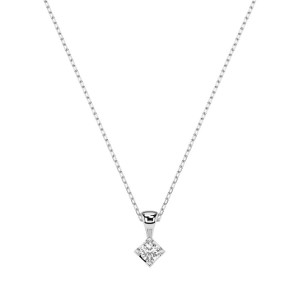 Дамско колие от бяло злато с диамант 0.08Ct Cara Diamanti K104-10014W(2.7)/14K