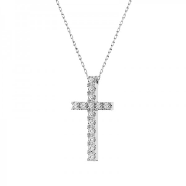 Дамско колие от бяло злато с диаманти Cara Diamanti K104-10028W