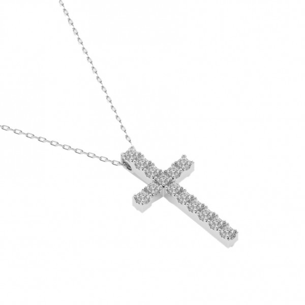 Дамско колие от бяло злато с диаманти Cara Diamanti K104-10028W