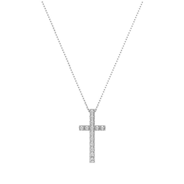 Дамско колие от бяло злато с диаманти Cara Diamanti K104-10028W