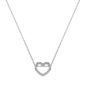 Дамско колие от бяло злато с диаманти 0.09Ct Cara Diamanti K104-10051W/14K