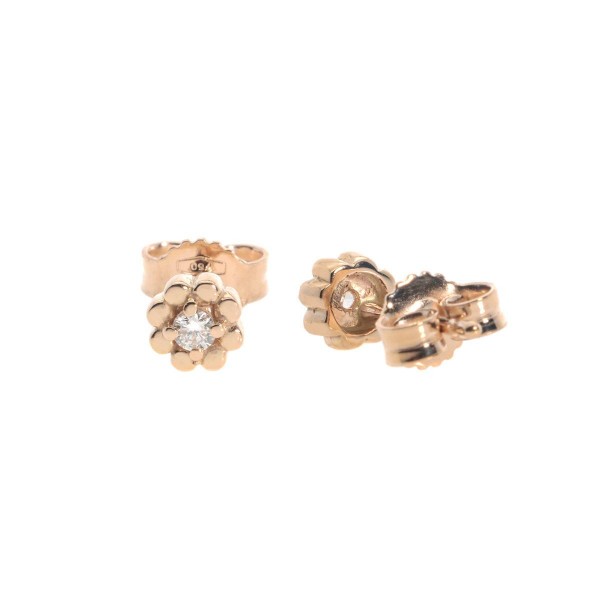Дамски обеци розово злато с диаманти Bliss 20086004
