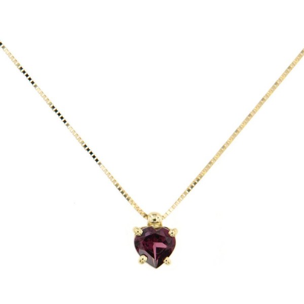Златно колие с родолит Cara Diamanti CLN1604RD
