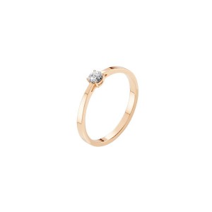 Дамски пръстен от розово злато с диамант 0.20Ct Cara Diamanti K101-10012/1R(3.7)/14K