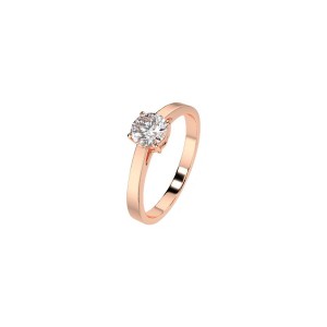 Дамски пръстен от розово злато с диамант 0.50Ct