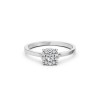 Дамски пръстен от бяло злато с диаманти 0.15Ct и 0.15Ct Cara Diamanti K101-10017/1W(3.4)/14K