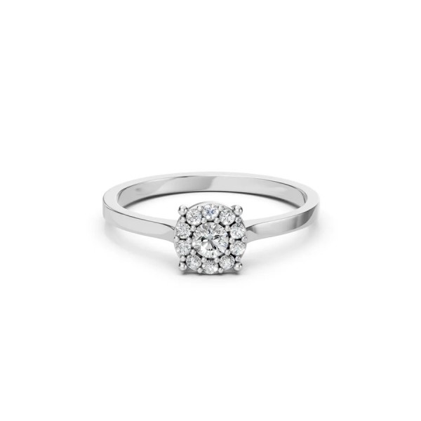 Дамски пръстен от бяло злато с диаманти 0.15Ct и 0.15Ct Cara Diamanti K101-10017/1W(3.4)/14K