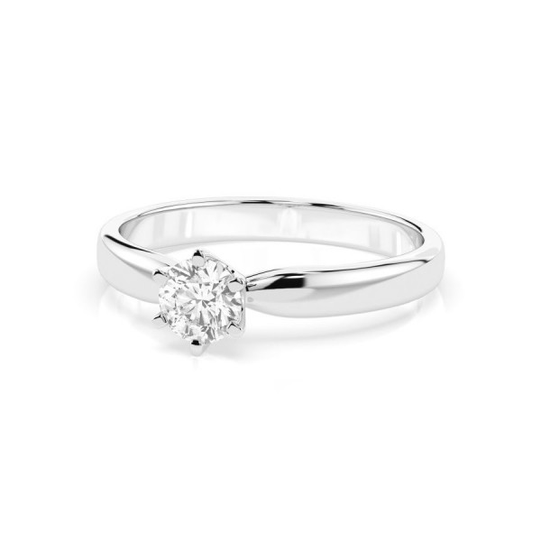 Дамски пръстен от бяло злато с диамант 0.30Ct