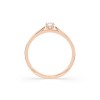 Дамски пръстен от розово злато с диамант 0.15Ct Cara Diamanti K101-10046R(3.4)/14K
