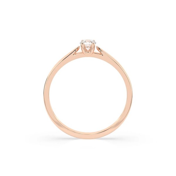 Дамски пръстен от розово злато с диамант 0.15Ct Cara Diamanti K101-10046R(3.4)/14K