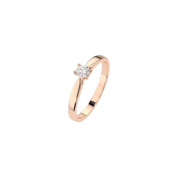Дамски пръстен от розово злато с диамант 0.15Ct Cara Diamanti K101-10046R(3.4)/14K